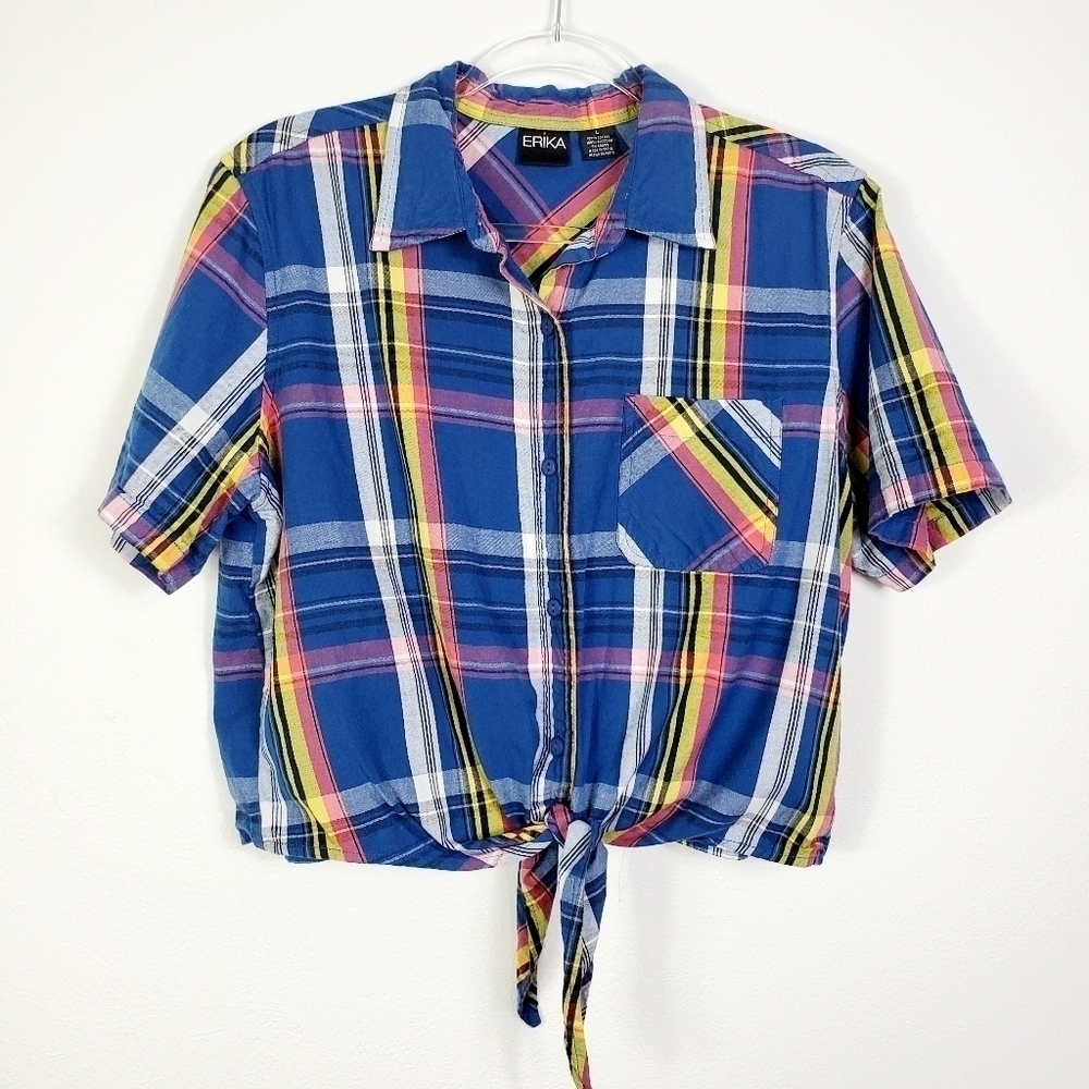 Erika Tie Front Button Down Top